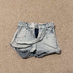 Express Light Wash Jean Shorts
